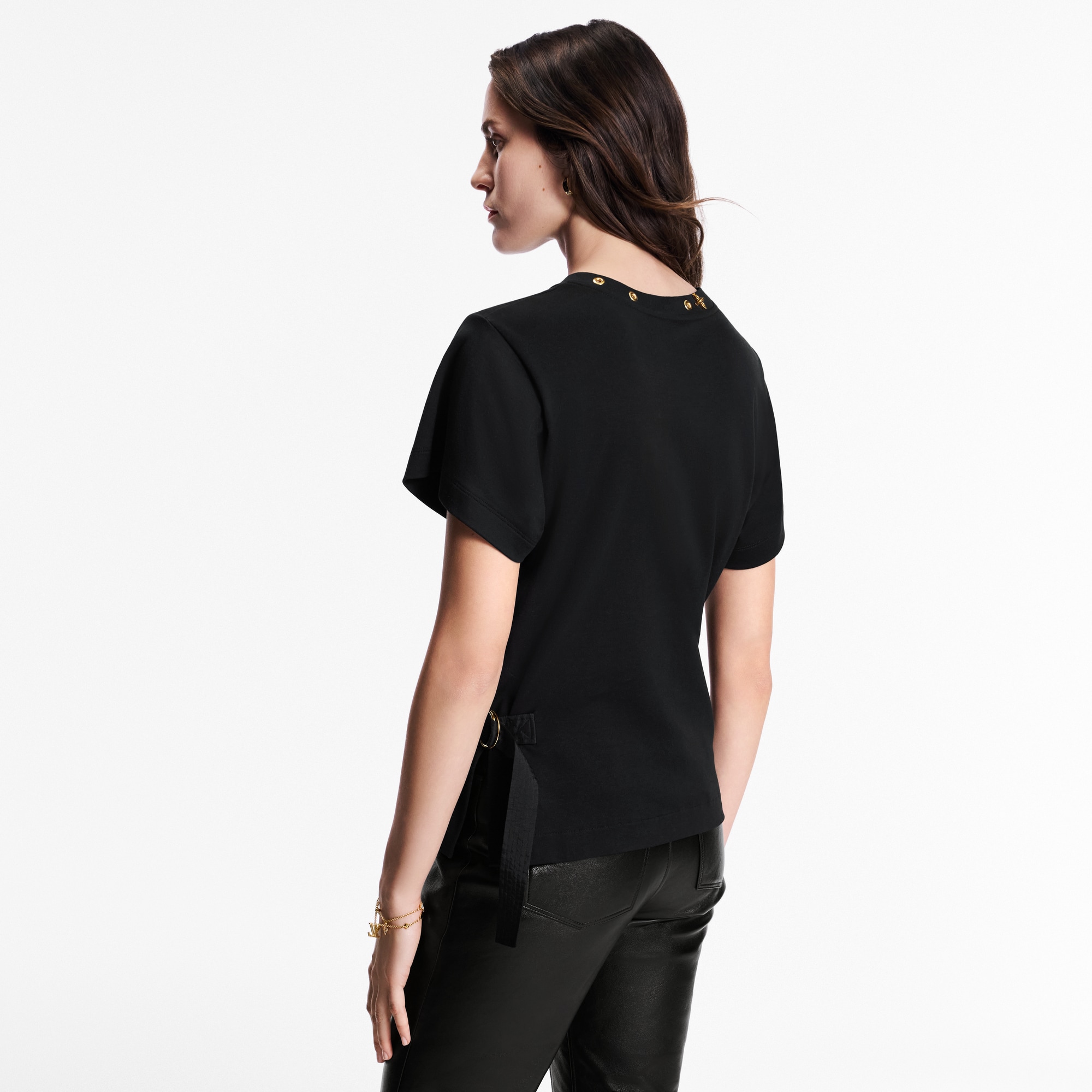 Side Strap T-Shirt - Luxury Black | LOUIS VUITTON